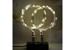 MUXIJIA 2 Stück LED Lichterkette, 30LED 3M / 10Ft USB lichterkette außen/innen Wasserdichte für Schlafzimmer, Hof, Hochzeit, Weihnachten, DIY etc (Warmweiß)