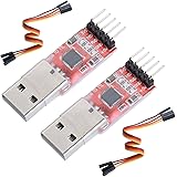 Yizhet CP2102 Adaptateur Convertisseur USB vers TTL Module 5pin Convertisseur Sériel pour 3.3V et 5.5V（2 pièces）
