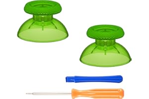 eXtremeRate Joysticks para ps5 para ps4 Control Palancas Analogicos Joystick Reemplazable para ps5 Repuesto para Pulgar Thumbsticks para ps4 Slim Pro Mando (Transparente Verde)