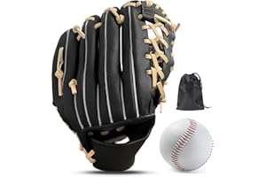 LeapBeast Guanti da Baseball, Brocca Softball Guanti con Morbido Baseball, Solido PU Ispessimento Left Hand Guanti per Bambini/Ragazzi/Adulti Professionale Baseballs Guanto