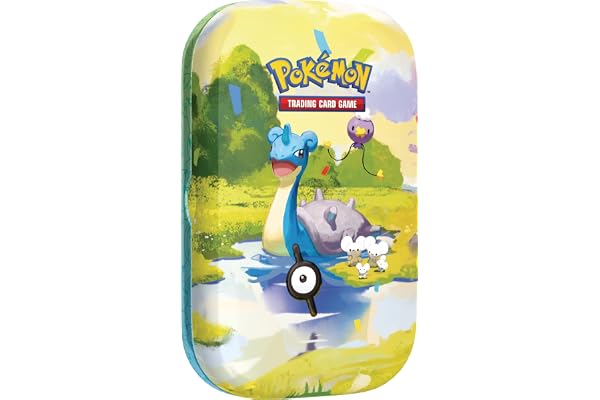 Pokémon: Minilata Celebración 30.º Aniversario: Lapras de JCC Pokémon (1 Pegatina, 1 Tarjeta ilustrada y 2 Sobres de Mejora)