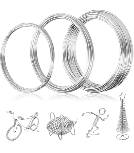 Knutseldraad, 2 rollen, zilverdraad, 0,8 mm x 100 m, buigbaar