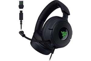 Razer Kraken V4 X - Kabelgebundenes PC-Gaming-Headset (Triforce 40-mm-Treiber, einziehbares Nierenmikrofon, 7.1-Surround-Sound, Chroma RGB, für PC - Konsolen & Mobiltelefone über USB-C) Schwarz