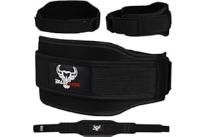 BEAST RAGE 5,5 neoprenowy wyściełany pas do podnoszenia ciężarów dla pleców, siłowni, kulturystyki, martwego ciągu, podnoszenia ćwiczeń, fitnessu, treningu lędźwiowego dla mężczyzn i