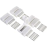 Litcessory 6-Polig auf gekürztes Ende Verbinder für Philips Hue Lightstrip Plus (4 Packung, Weiß)
