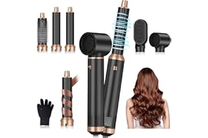 UKLISS Airstyler Pro 5 in 1, Hair Dryer Brush Multifunctional Hair Styler,30mm Air Curler, Detachable Styler Tools for Drying Curling Volumizing,Air Styling Brush for Salon Results