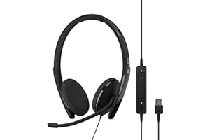 EPOS ADAPT 160 USB II - Cuffie On-Ear Avanzate per Comunicazioni Unificate con Integrazione Microsoft Teams e Cancellazione Attiva del Rumore