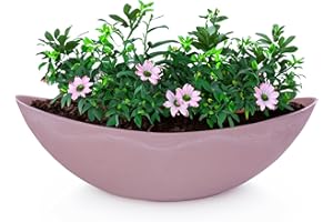 matches21 HOME & HOBBY Ovale Pflanzschale als große 39 cm Vintage Outdoor Deko-Schale alt-rosa