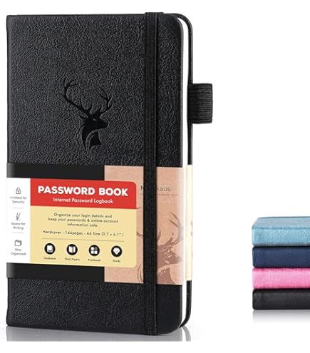 Password Log Book With A-Z Tabs - Large Print Hardcover For Seniors To Record Website Logins (A5 Size, 624 Entries)