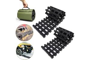 Jolitac 2 Stück Traktionshilfe Anfahrhilfe Anfahrtshilfe Set Sandmatte Tracking Mat bei Schnee, EIS oder Matsch 80 x 22 cm