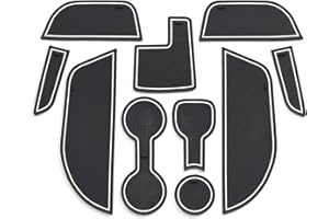 SMABEE Car Accessories for Ope Vauxhall Astra K Premium Groove Mats Liners - Cup Holder, Center Console, Door Pocket Inserts, Car Interior Non-Slip Anti Dust Rubber Mat(14 Pcs) (WHITE)