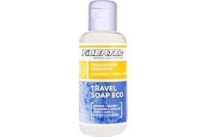 ‎FIBERTEC FIBERTEC Travel Soap Eco 250ml - 3-in-1 Reise-Seife flüssig, Körperpflege, Waschmittel & Geschirrspülmittel in einer Universal-Lösung, Biologisch abbaubar, Made in Germany