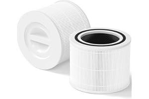Avamia Filtre de Remplacement H14 HEPA pour Purificateur d'Air, Filtre Purificateur d'Air à Charbon Actif 3-en-1, Pack de 2
