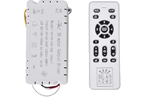 BEL AIR HOME - Kit Mando a Distancia + Controlador Para Ventiladores - Motor DC - Señal Radiofrecuencia (KIT RADIOFRECUENCIA DIMMER)