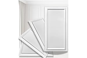 I K H E MALARKA Pannelli 3D in polistirene XPS, polistirolo bianco puro, rivestimento classico da parete e soffitto, effetto cornice, 100 x 50 cm, 6 m², 12 pezzi