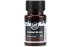 LM-Kreativ Couleur peau 50 ml - Marron - Couleur de haute qualité pour les soins de la peau et la réparation de la peau - Idéal pour les baskets, chaussures et sacs - Convient pour cuir lisse,