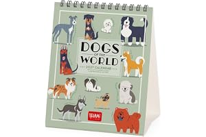 Legami Kalendarz biurkowy na rok 2027, 12 miesięcy i planer roczny w języku angielskim, znaki zodiaku, święta międzynarodowe, 12 x 14,5 cm