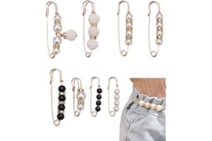 MYGLOAR 8 pièces d'épingles, broches, broches en perles, épingles de sûreté, épingles de sûreté grandes, épingles en perles pour la décoration, les cadeaux et les fournitures de fête