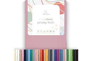 Soft Dream Spannbettlaken 80x160 cm Puderrosa - 100% gekämmte Baumwolle Jersey - Premium Qualität - Spannbetttuch für Kinderbett Juniorbett - OekoTex Zertifiziert - Made in EU - 80x160cm Puderrosa
