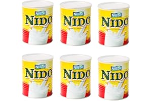 MONRIKON 6er Pack, Nido Instant Vollmilchpulver, Instant Full Cream Powder, Nestle 6 x 400g, 2,4kg