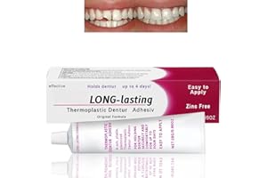 MUBUNI Thermoplastic Den/ture Adhesive,De/nture Adhesi/ve Cream,Long-Lasting Fixative Cream to Secure Dent/ures,False Teeth and Partials,Non-Glue Ad/hesive,Upper Denture Repair Kit