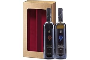 ‎ARISTOS Griechisches Wein Geschenk-Set | Rotwein Syrah trocken 2018 | Weißwein Malagousia trocken 2020 | Geschenkkarton mit Sichtfenster| by ARISTOS (Hochwertige Weine)