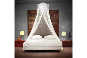 Luxury Mosquito NET - for King to Single Size Beds - by Timbuktoo Mosquito Nets - Quick and Easy Installation System - Unique Internal Loop - 2 Entries - Ripstop Stuff Sack - No Added Chemicals.