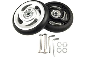 Rhinenet 2PCS Ø 85mm Valise Roues Valise trolley bagages Valise extérieur Inline Skate Roues de rechange avec 608ZZ Roulements ABEC