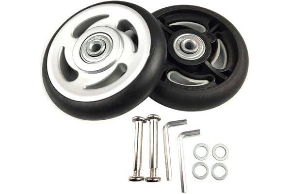 Rhinenet 2PCS Ø 85mm Valise Roues Valise trolley bagages Valise extérieur Inline Skate Roues de rechange avec 608ZZ Roulements ABEC