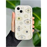 Go Aksesuar Iphone 13 Ve 14 ile Uyumlu NAZAR Baskı Desenli Silikon Kılıf