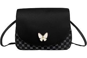 Jiusely Small Cross Body Bag for Girls, Shoulder Handbag with Butterfly Buckle, PU Leather Messenger Bags, Cute Shell Bag Purse Gifts for Teens Girls