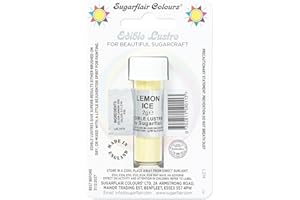 SUGARFLAIR COLOURS Sugarflair Lemon Ice Edible Lustre Dust, Add a Lustrous Shine to Cakes or Decorations. Brush On or Add Rejuvenator to Create Eye-Catching Edible Paint, Gives Shine to Your Bakes - 2g