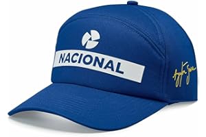 FUEL FOR FANS Ayrton Senna Replica Nacional Cappello da baseball con confezione regalo blu, Blu, taglia unica