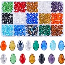 Perline Di Vetro A Goccia PHOGARY - 300pcs Cristallo 8x12mm Per Creazione Gioielli Fai Da Te