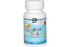 Nordic Naturals Children's DHA Capsules, 250 mg,Strawberry, 90-Count