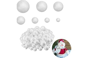 HEMAJI TUKEVA 70 Stück Weiße Styropor Kugeln zum Basteln Schaumball basteln Schaum Bastelkugeln Glatte Styroporkugeln Für DIY Handwerk, Schule Projekte, Haus, Weihnachten, Ostern und Party-Dekorationen (1#)
