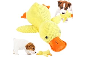 BafanglaiUK Anti Stress Ente Hund, 2025 Neu Anti Stress Ente Für Hunde, Hundespielzeug Ente, Duck Hundespielzeug, Quietschendes Plüsch-Spielzeug, für Kleine Mittlere Große (25×22cm)