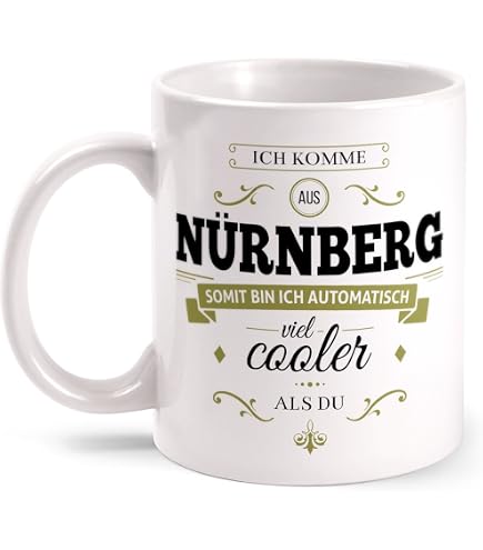 Fußball Tasse „Ich Bin Ein Nürnberg Fan“ – Keramik, Spülmaschinenfest, Witziger Spruch