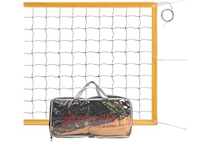 SIVENKE Volleyball Net Foldable Volleyball Net 9.5 m x 1 m Volleyball Replacement Net Garden/Beach Sports Net for Shuttlecock Tennis Volleyball with Carry Bag