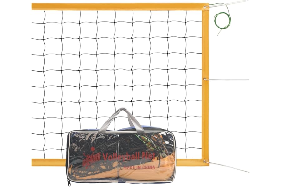 SIVENKE Volleyball Net Foldable Volleyball Net 9.5 m x 1 m Volleyball Replacement Net Garden/Beach Sports Net for Shuttlecock Tennis Volleyball with Carry Bag