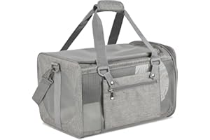 VAILGE Cat Carrier Dog Carrier Airline Approved Pet Carriers for Small Cats Dogs Puppies Bunny, Small Dog Soft Sided Carrier Collapsible Puppy Carrier (Grey)