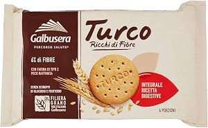 GALBUSERA - Turco Frollino Digestive Ricetta Integale Tradizionale Inglese Ricco di Fibre egassi Insaturi 400g