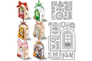 ‎GLOBLELAND GLOBLELAND 3D Stanzformen Für Die Feiertagstürbox Zum Valentinstag Für Heimwerker Scrapbooking Metall Geschenkbox Rahmen Stanzformen Zum Kartenbasteln Prägen Fotoalbum Basteln Dekor