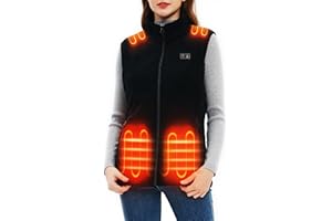 ACCNUO Gilet chauffant Femme avec batterie incluse, Veste Chauffante Femme, 7.4V 16000mAh