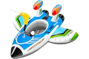 EIVONDA Salvagente Neonato con Pistola Acqua e Maniglia Galleggiante Piscina Bambini Giocattoli Gonfiabili per Piscina Giocattoli da Spiaggia per Bambini 3-6 Anni