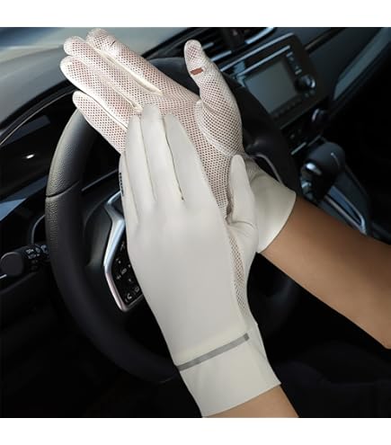 OhMill Gants De Cyclisme Été Pour Femme Antidérapant Gants Anti-UV En Fil Original Respirant Frais UPF 50+ Gant à Écran Tactile Protection Solaire Pour Conduite Golf Pêche Randonnée