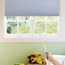 2-Pack Telescopic Draw Rods - 13'' To 24'' Adjustable Window Blind Pull Wand For Skylights, Cordless Shades, Also Works As Clothes Hook Pole