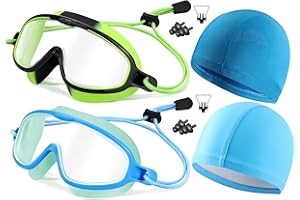 Darkyoun Okulary do pływania dla dzieci w wieku 3-15, okulary do pływania dla dzieci, ochrona przed promieniowaniem UV, ochrona przed zaparowaniem, nie przecieka, okulary do pływania na basenie