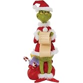 Department 56 Dr. Seuss The Grinch Checking His List Heykelcik, 22 cm, &Ccedil;ok Renkli