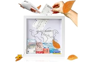 KLEHOPE 3D Shadow Box 20x20cm, Deep Box Frame for Objects up to 3cm, Deep Picture Frame for Displaying Photos, Artwork, Keepsakes, Memorabilia and Tickets (White)